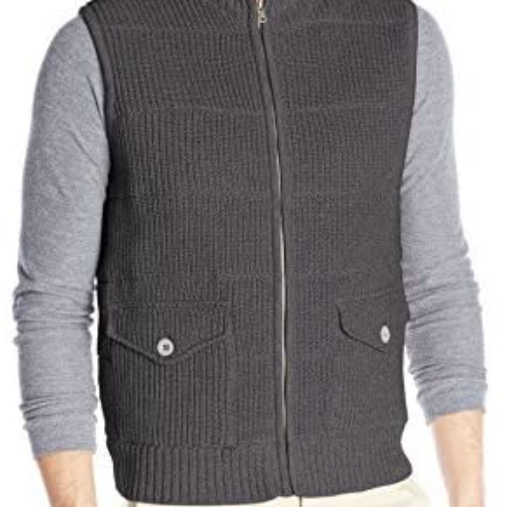 Blizzard Bay Men's Grey Full Zip Quilted Vest